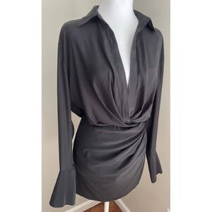 Gauge81 Charcoal Mini Dress